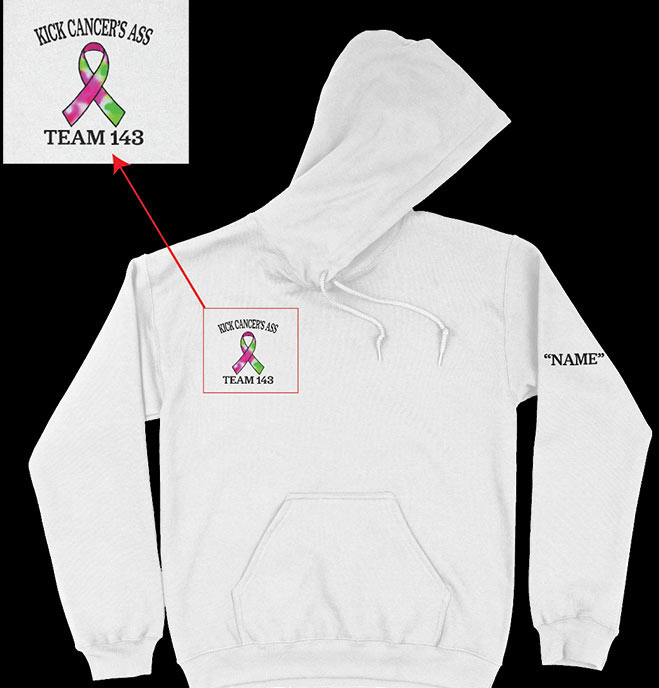 Team 143 white hoodie